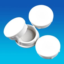 MK Base For MB Socket Screw Caps Cover White Pack of 10