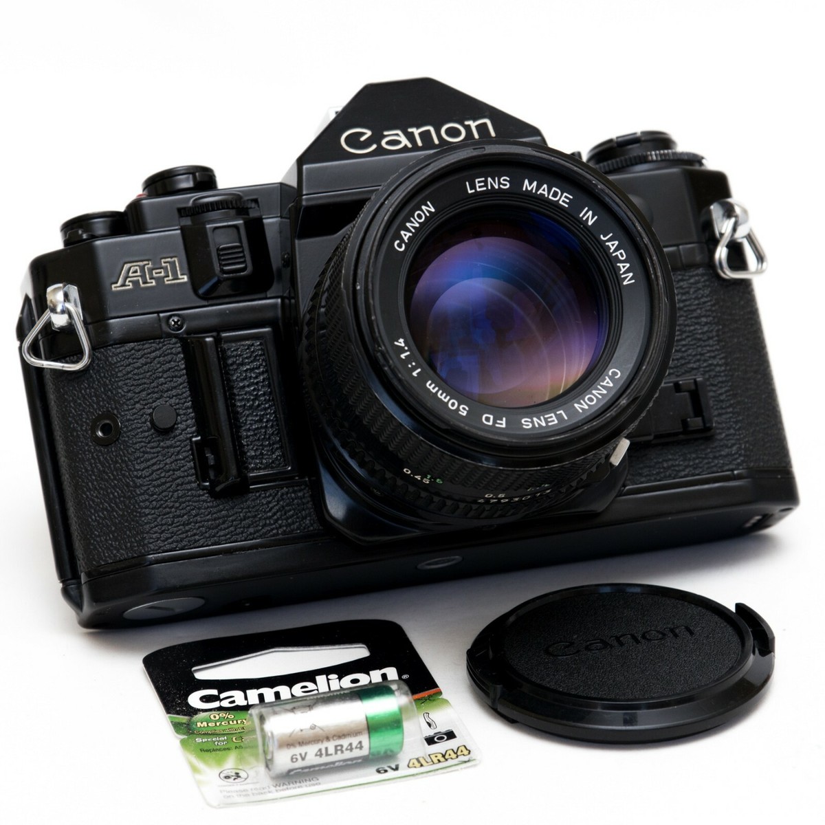 SERVICED* Canon A-1 Black Classic 35mm Film Camera FD 1.4 50mm