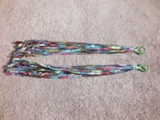 Handmade BOHO Dread Locks Fairy Braids Ponytail Holder Set 2 Blue Purple Grn 19"