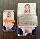SEXY! Hot Blonde 1 Oz .999 Fine Silver Colorized Bar With COA 100 Minted