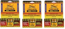 Tiger Balm Ultra Strength Pain Relieving Ointment Non-Staining 18 gm X *3 Packs*