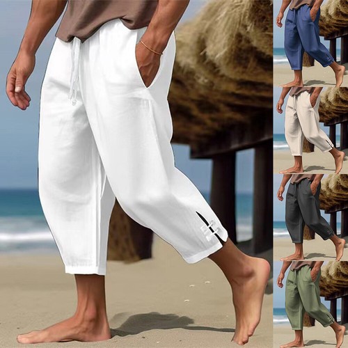 COOFANDY Herren Sommerhose – Leichte Baggy-Hose Mit Kordelzug, Atmungsaktiv – Für Freizeit, Strand, Yoga