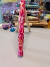 Unique Fountain Pen Erinoid Tahiti Red Pink Gold Resin Custom Design Handmade UK