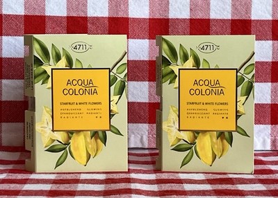4711 Acqua Colonia   Starfruit & White Flowers Eau de Cologne 2X 1 ml Vial  New!