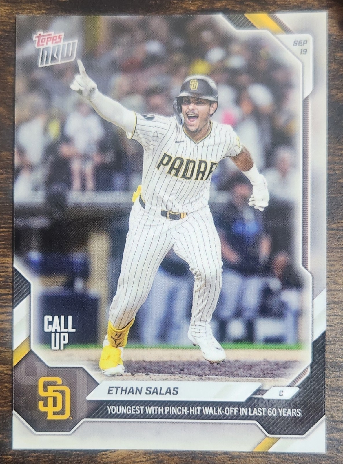 2026 MLB Topps NOW #695 Ethan Salas Youngest With Pinch-Hit Walk-Off SD Padres