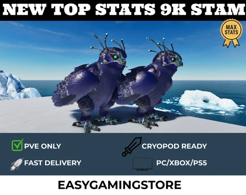 🔥ARK Survival Ascended | PvE PC/XBOX/PS5 | Top Stats Snow Owl 9.2k Stamina