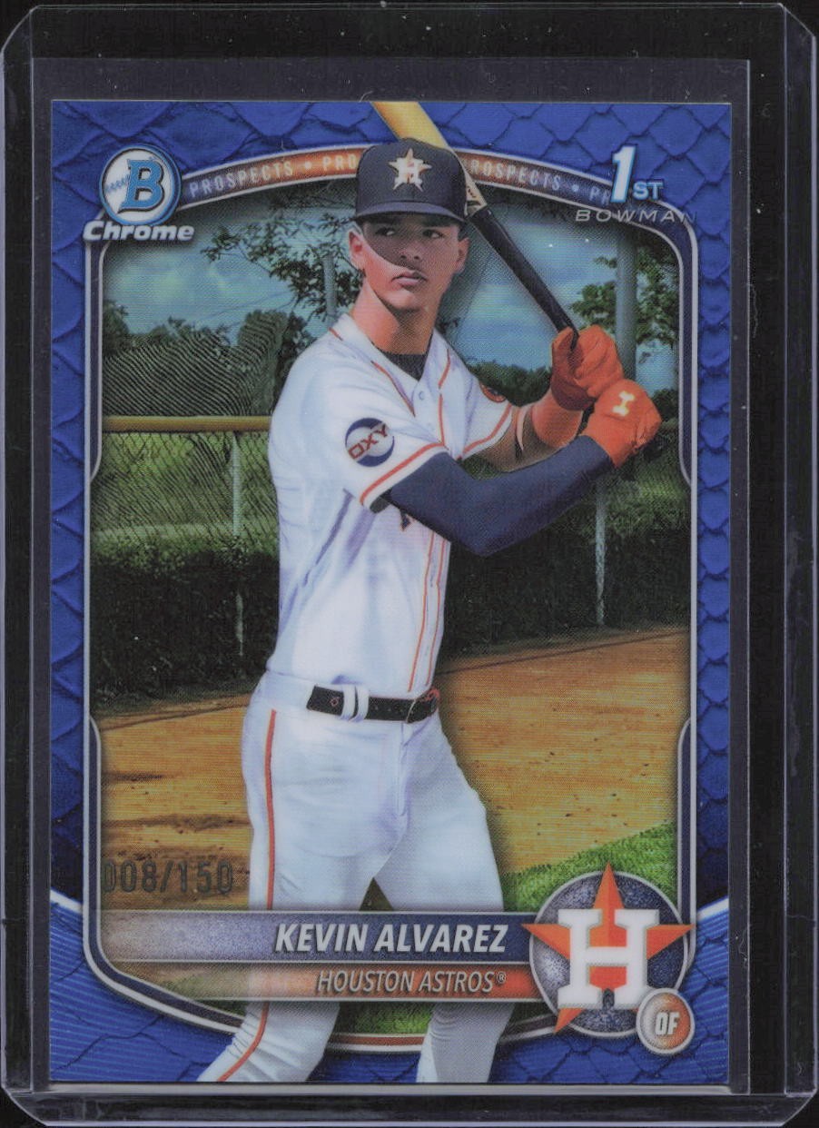 2025 Bowman Chrome #BCP-227 Kevin Alvarez Prospects Reptilian Blue #/150
