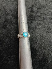 Beautiful 925 Sterling blue stone ring size 8.5 TP 10061