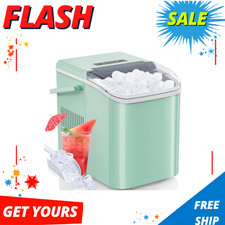 NEW Countertop Ice Maker with Handle, Fast Ice in 6 Mins, 26lbs/24H, Self-Cleani