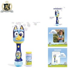 Enchanting BLUEY Light Sound Bubble Wand - Includes 4oz Non-Toxic Solution