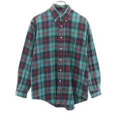 POLO COUNTRY RALPH LAUREN 80s 90s Old Tartan Check Pattern Long sleeve Cotto...