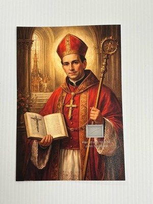Saint John Neumann Holy Hair Strand Relic Catholic Prayer Photo