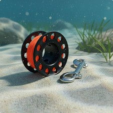 Diving Spool Reel Anti-Tangle Aluminum Dive Spool Anodized Finish