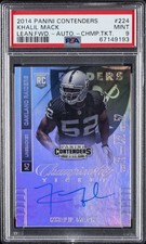 2014 CONTENDERS AUTO-CHAMP TKT #224 KHALIL MACK ROOKIE RC 36/49 PSA 9