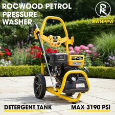 RocwooD Petrol Pressure Washer Max 3190 PSI 7HP High Power Jet Recoil Start