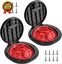 2 PCS 6'' Black Deck Plate Kit Deck Hatch with Storage Bag for Fishing Kayak