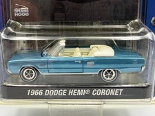 Greenlight MCG Stock & Custom 1966 Dodge Hemi Coronet, Blue, 1:64, NIB