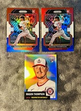Mason Thompson 2022 Topps Platinum Silver Refractor & Prizm Red White Blue Prizm