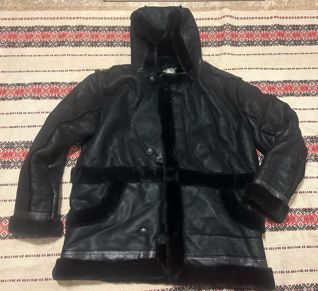 Jordan Craig Denali Shearling Jacket Sz 2XL Black