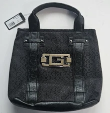 Guess Brand Women's Coal Black Logo Print Purse Bag NWT