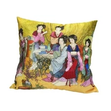 Chinese Traditional Ladies in Court Scene Plush 18" x 18" (Pack of 1) Books