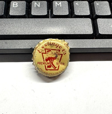 B) VINTAGE ESSLINGER'S BEER PA TAX CORK BOTTLE CAP ESSLINGER BREWING CO PHILA PA