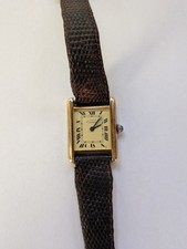 Must de Cartier Tank argent 925 plaque or G20 watch automatic