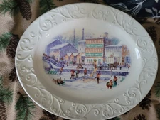 Turkey Platter Winter Scene Proctor & Gamble 2011 Commemorative 13x16