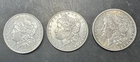 Lot of (3) Morgan U.S. Silver Dollar Coins 1882-O 1883-P 1884-P Loc#J54