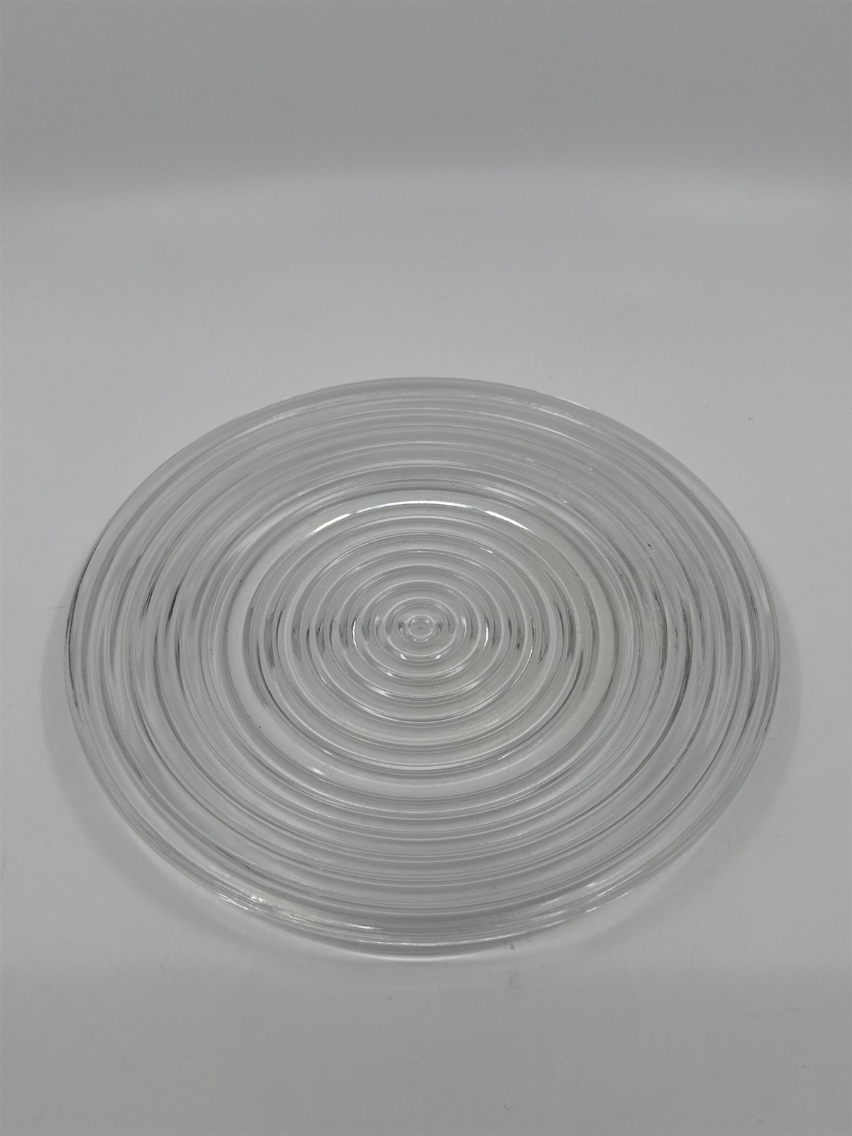 Vintage Anchor Hocking Bread/Dessert Plate Ribbed Clear Glass
