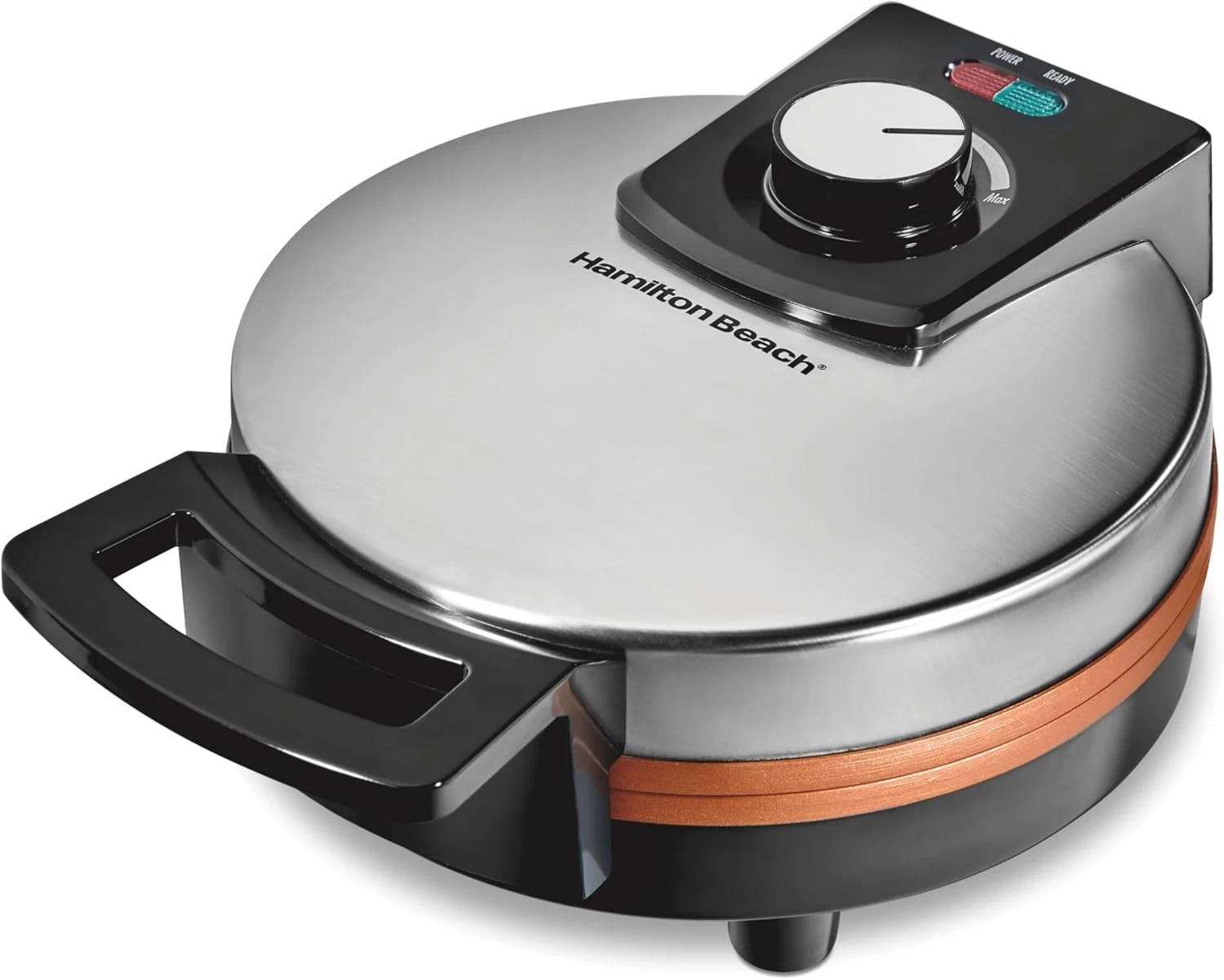 Non-Stick Ceramic Plates Belgian Waffle Maker Indicator Lights Browning Control