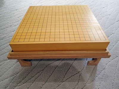 Honkaya Tabletop Go Board 2 sun approx 6cm with Custom Kiri Box