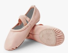 Stelle Girls Pink Ballet Shoes Soft Leather Dance Slippers for Sz 11 NEW
