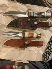 Chip away Classics Fixed Blade Knife Combo Cloud Walker Bowie And Black Feather