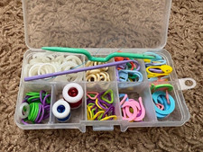 Box of assorted sized stitch markers Knitting