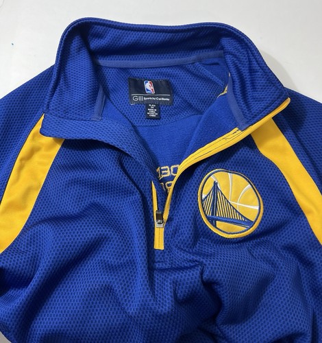Golden State Warriors NBA Full Zip Track Jacket Blue Gold Carl Banks GIII XL - Picture 4 of 13