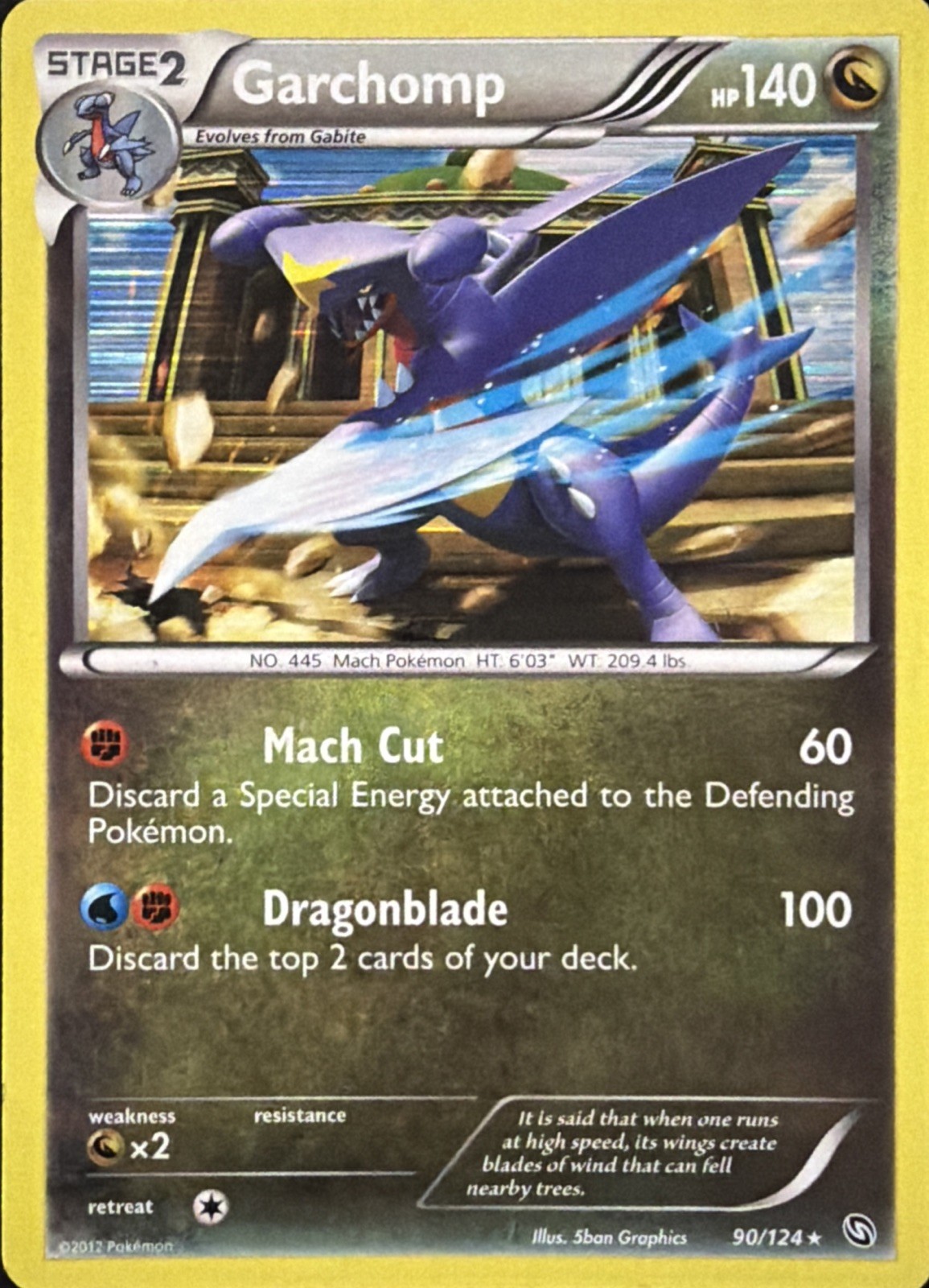 Garchomp 90/124 Dragons Exalted Holo Rare LP