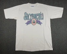 Vintage Sacramento California Single Stitch Mens Souvenir T Shirt Size Large 90s