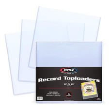 12-Inch Vinyl Record Topload Holder - 5 Pack 11MM Thick Rigid PVC Double