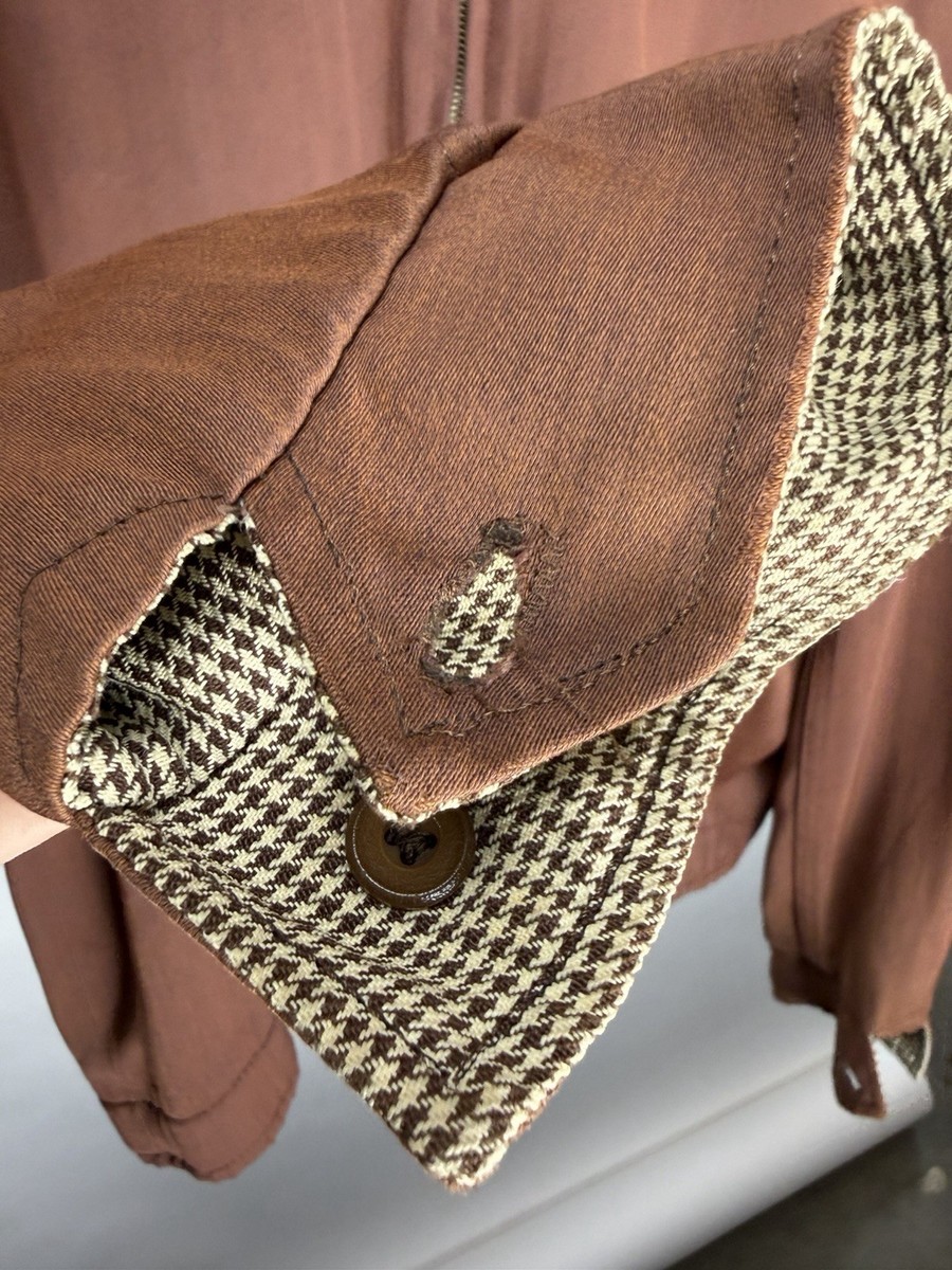 Vintage 1950s Rayon Gabardine Reversible Houndstooth Ricky Jacket