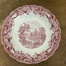 Antique Ridgway/Ridgways 'Woburn' Pattern, Pink Serving Or Fruit Bowl, 30cm