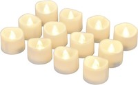 LED Tee Lichter Flammenlose Kerzen Timer 12 StüCk Warm-Weiß 3,2X3,6 Cm