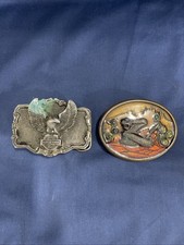 Lot Of 2 Vintage Belt Buckles. Needs Repair