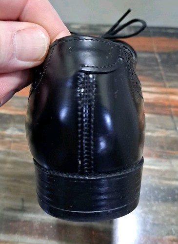 Vtg Weyenberg Black Leather Mens Wing Tip Oxford Shoe Size 9M Made In Ireland. - Picture 14 of 23