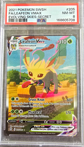 Leafeon VMAX graded PSA 8 for sale on eBay