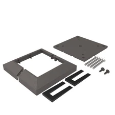 Versarail 6.44 In. X 6.44 In. Matte Bronze Aluminum Rail Post Mount With Trim