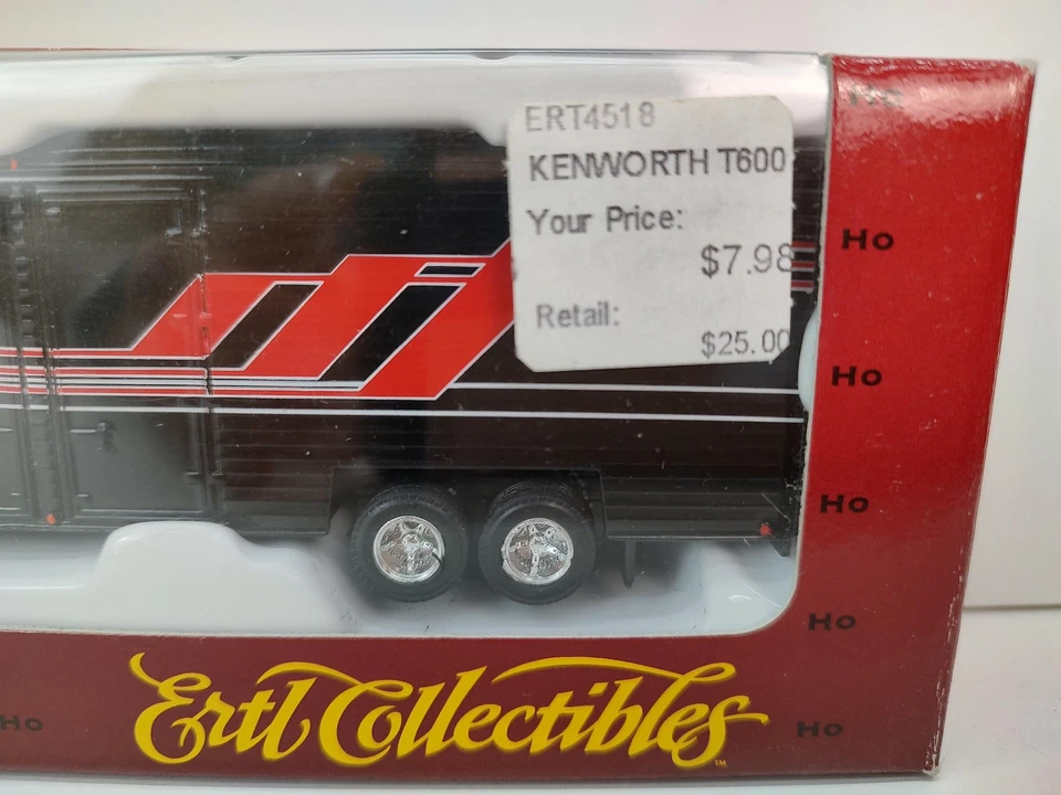 Remolque de colección Ertl Kenworth T600B furgoneta plegable HO 1:87 camión fundido a presión 1997 Foto 3 de 4