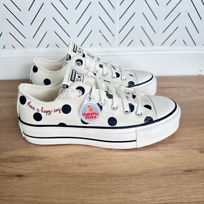  Converse Chuck Taylor Lift Platform Polka Dots 11 Womens Shoes Sneakers A10689C