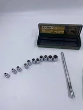 SK Tools 1/4" Drive Socket Set in Metal Box Incomplete Set