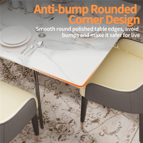 160cm Stone Extendable Dining Table Wedding Party Feast Restaurant Dining Table - Picture 14 of 22